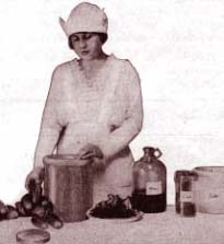 Photograph from the cover of the USDA Farmers' Bulletin No. 1438 of a woman making pickles